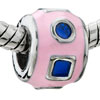 Light Pink Enameled Beads Charms Bracelets