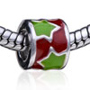 Pugster Cylindrical Shaped Five Pointed Star Pattern Bead