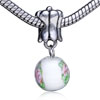 Soft Clear  Murano  Glass Round Dangle European  Beads 