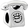 Telephone Silver Plated European Beads