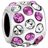 Pugster Pink Round Rhinestone Studded