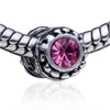 October Birthstone Drum Crystal European Beads