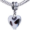  Heart  Shaped Blood In Snow Dangle European Beads