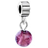 Amethyst Ball Dangle European Beads
