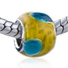 Yellow And Turquoise European Beads