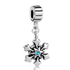 Flower Shape With March Birthstone Aquamarine All Brands Dangle European B...