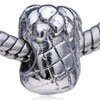 Cabbage Silver Plated European Beads