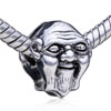 Old Grandpa Face Silver Plated European Beads
