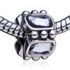 Classic Flower Silver Plated Crystal European Beads