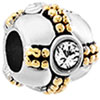 Baguette Shaped Stunning Cross With Rhinestone Crystal All Brands Two Tone Plated Beads Charms Bracelets