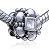 Ultra Chic Tender Flower Silver Plated European Beads
