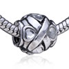 Round Shaped Abstract Cross European Beads
