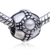 Round Shaped Pure Pearl Crystal European Beads