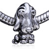 Dog With Long Ears Silver Plated European Beads