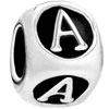 Dice Shaped Letter A Alphabet Fit All Brands Silver Plated Beads Charms Bracelets