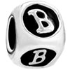 Dice Shaped Letter B Alphabet Fit All Brands Silver Plated Beads Charms Br...