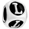 Dice Shaped Letter L Alphabet Fit All Brands Silver Plated Beads Charms Br...
