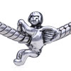 Horse Angel With Wings Silver Plated European Beads