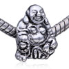 Laughing Monk Silver Plated European Beads