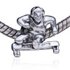 Skateboard Sport Silver Plated European Beads