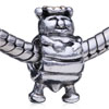 Beer Belly King Silver Plated European Beads