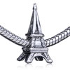 Marvelous Eiffel Tower Silver Plated European Beads