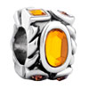 Citrine Topaz Crystals Silver Plated Beads Charms Bracelets