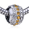 November Birthstone Crystal European Beads