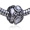 Round Shaped Dread Expression Crystal European Beads