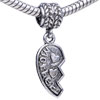 Half Heart Dangle European Beads