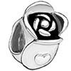 Rose Silver Plated Beads Charms Bracelets