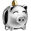 Pig Money Box Fit All Brands Two Tone Plated Beads Charms Bracelets