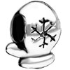 Winter Snow Glove Silver Plated European Beads