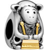Funny Orangoutang Drummer Two Tone Plated Beads Charms Bracelets