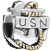 Usn Machine Fit All Brands Two Tone Plated Beads  Charms  Bracelets
