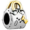 Lady Purse Two Tone Plated Beads Charms Bracelets