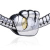 Lifelike  Cartoon  Foot Two Tone Plated European Beads