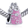 Pink Dress European Beads