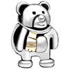 Funny  Bear  Silver Plated European Beads