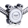 Lovely Big Eye Frog Silver Plated European Beads