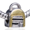 Brief Bag Two Tone Plated European Beads