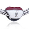 Three Color  Heart  European Beads