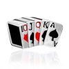 Poker Silver Plated Beads Charms Bracelets