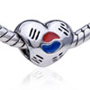 South Korea Sign Silver Plated European Beads
