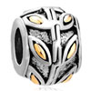 Golden Wheat Ear Two Tone Plated European Beads