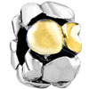 Bulge  Two   Tone  Plated European Beads
