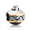 Nice Ornament Two Tone Plated Beads Charms Bracelets
