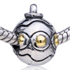 Pretty Ornament Silver Plated European Beads DPC1833