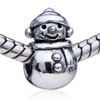 Beads - Snow Man Silver Plated European Beads DPC1839