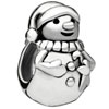 Snowman Silver Plated European Beads